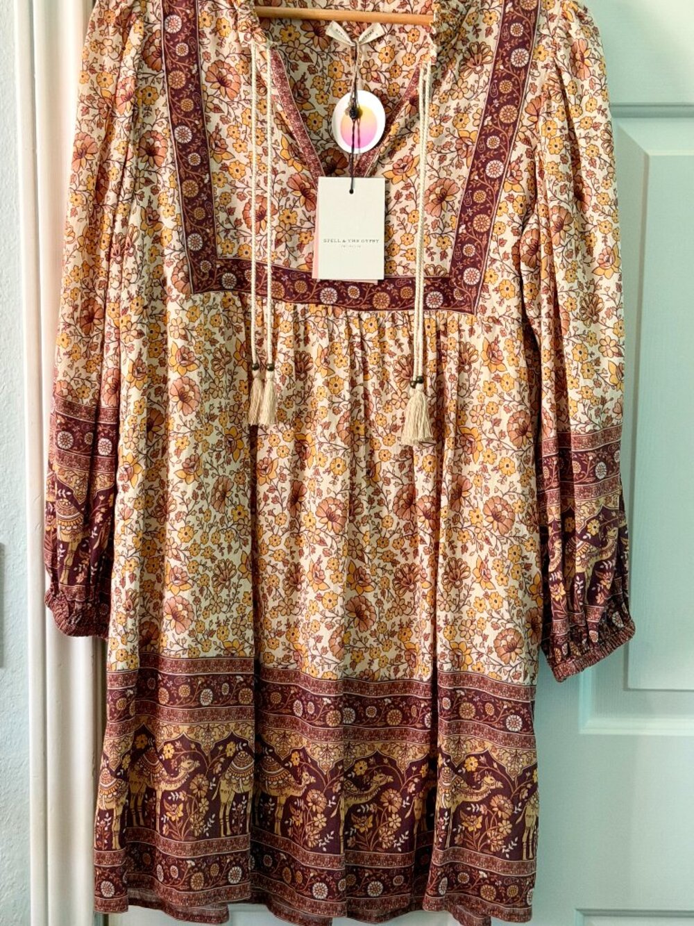 SOLD!!! Spell & The Gypsy Sundown Boho Mini Dress - Picture 3 of 14